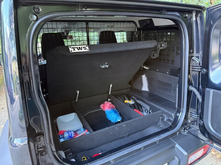 Zabudowa Jimny JB74 2018- Wyprawowa Schowek bagażnika organizer Flat Cargo